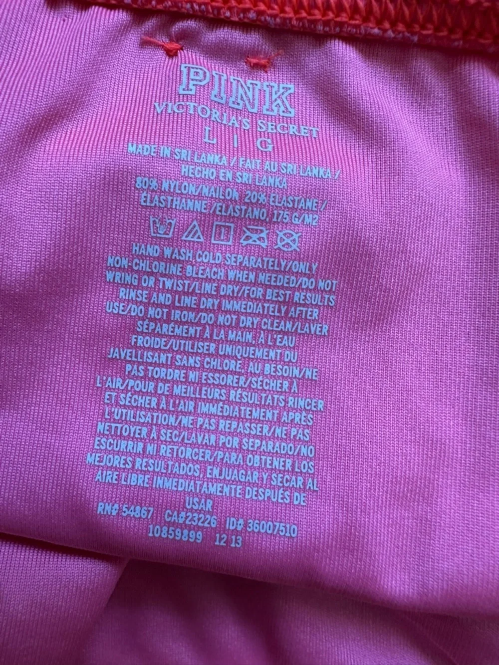 PINK Victoria's Secret Two-Tone‎ Pink & Coral Halter Bikini
